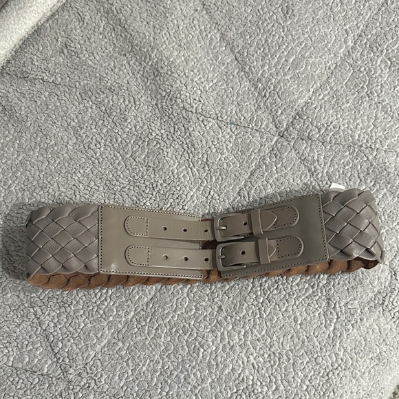 The Limited Accessories - Warm grey Woven Leather Belt